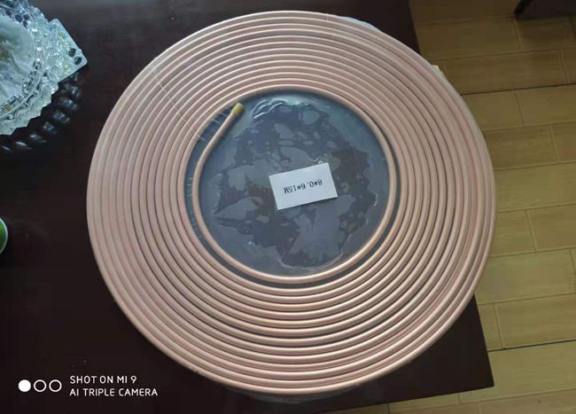 Temper soft annealed coiled copper tube
