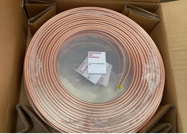 Soft copper pipe coil